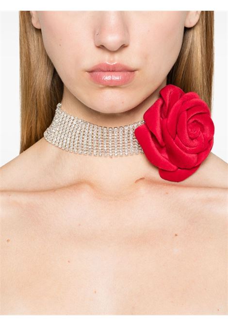 Choker con rosa in argento e rosso Magda butrym - donna MAGDA BUTRYM | 723924RD